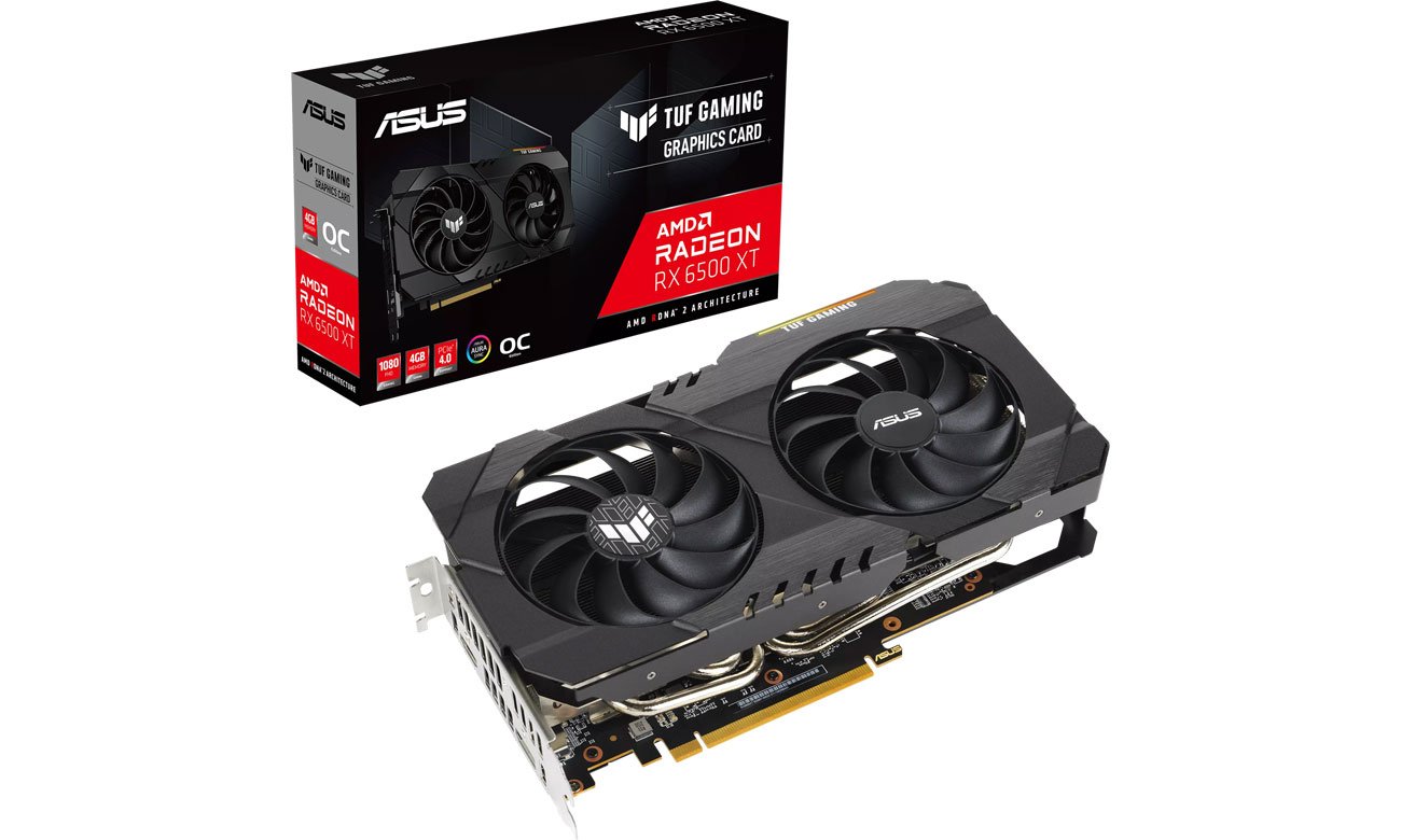 Коробка видеокарты ASUS Radeon RX 6500 XT TUF Gaming OC