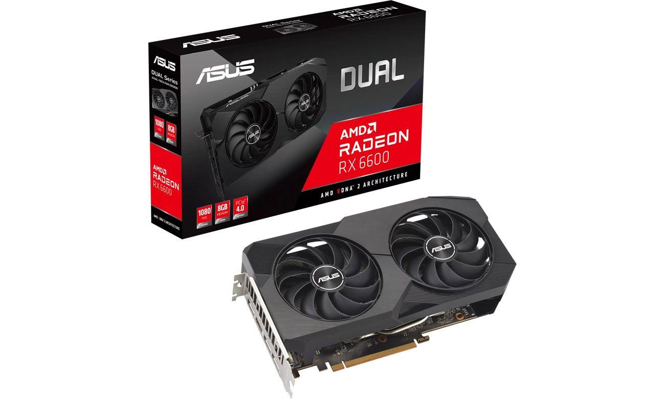 ASUS Radeon RX 6600 Dual V2 8 ГБ GDDR6