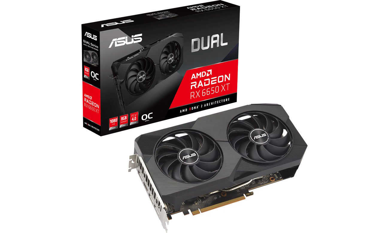 ASUS Radeon RX 6650 XT Dual OC V2 8 ГБ GDDR6