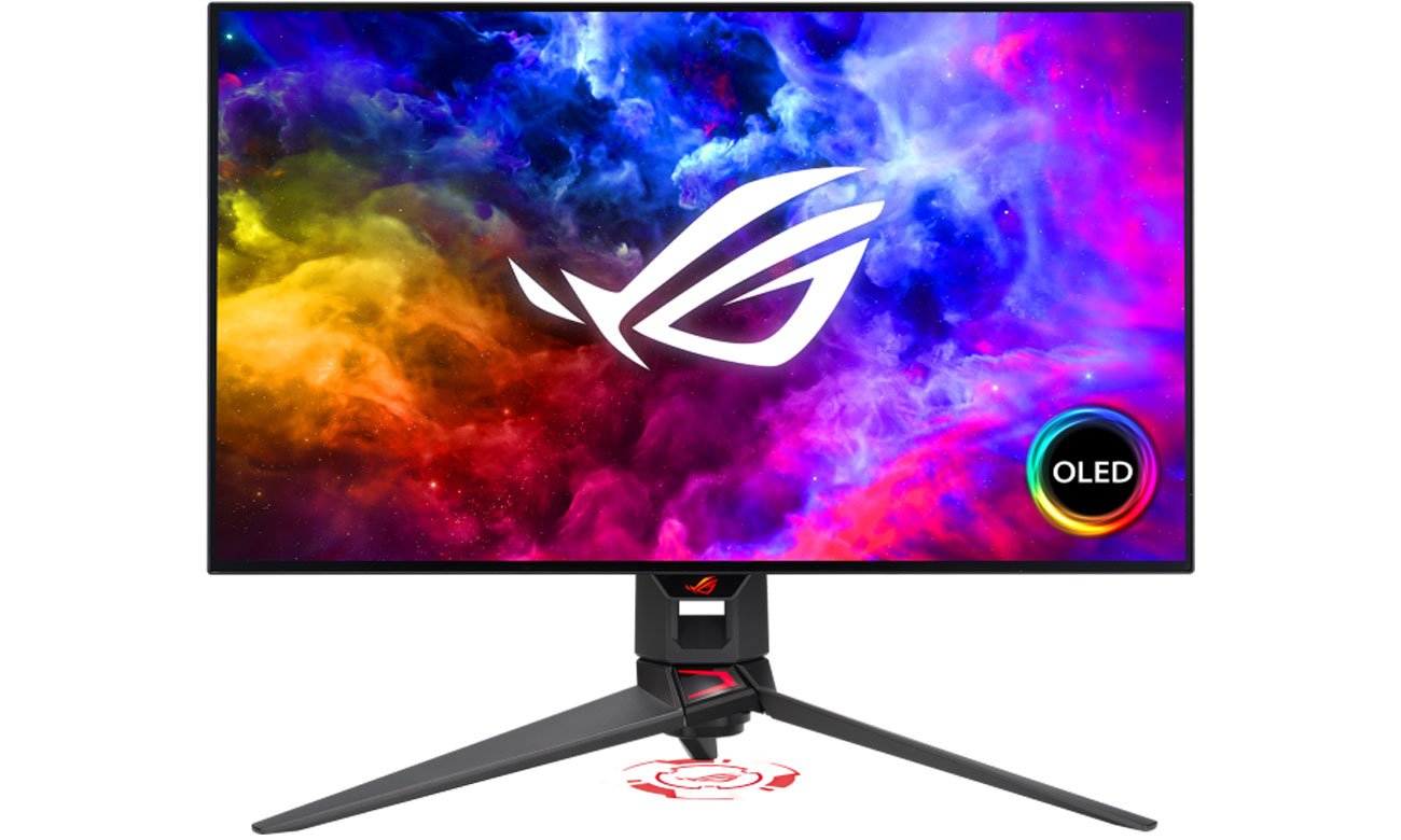 ASUS ROG Swift OLED PG27AQDM, вид спереду