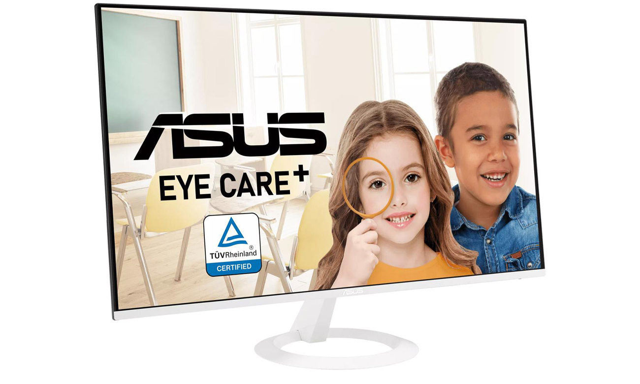 ASUS VZ27EHF-W угловой вид спереди