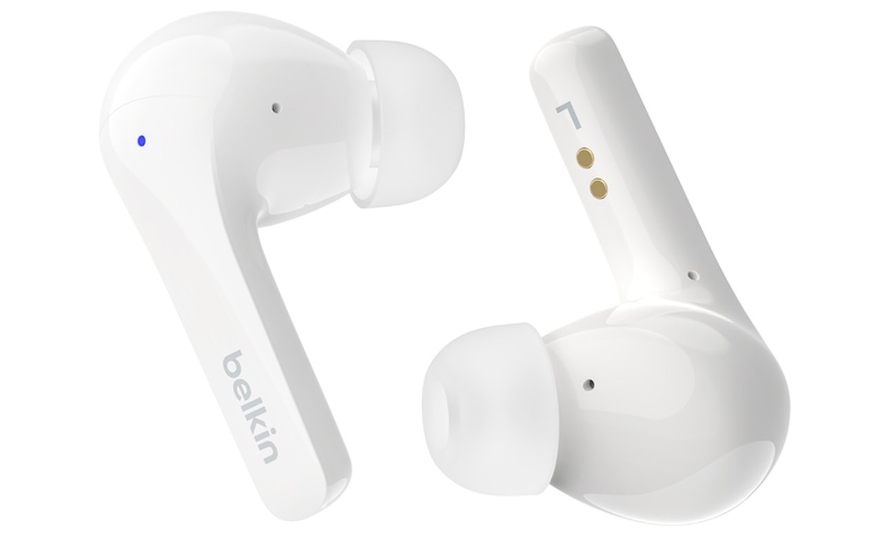 Беспроводные наушники Belkin SoundForm Motion White – вид левого и правого наушников