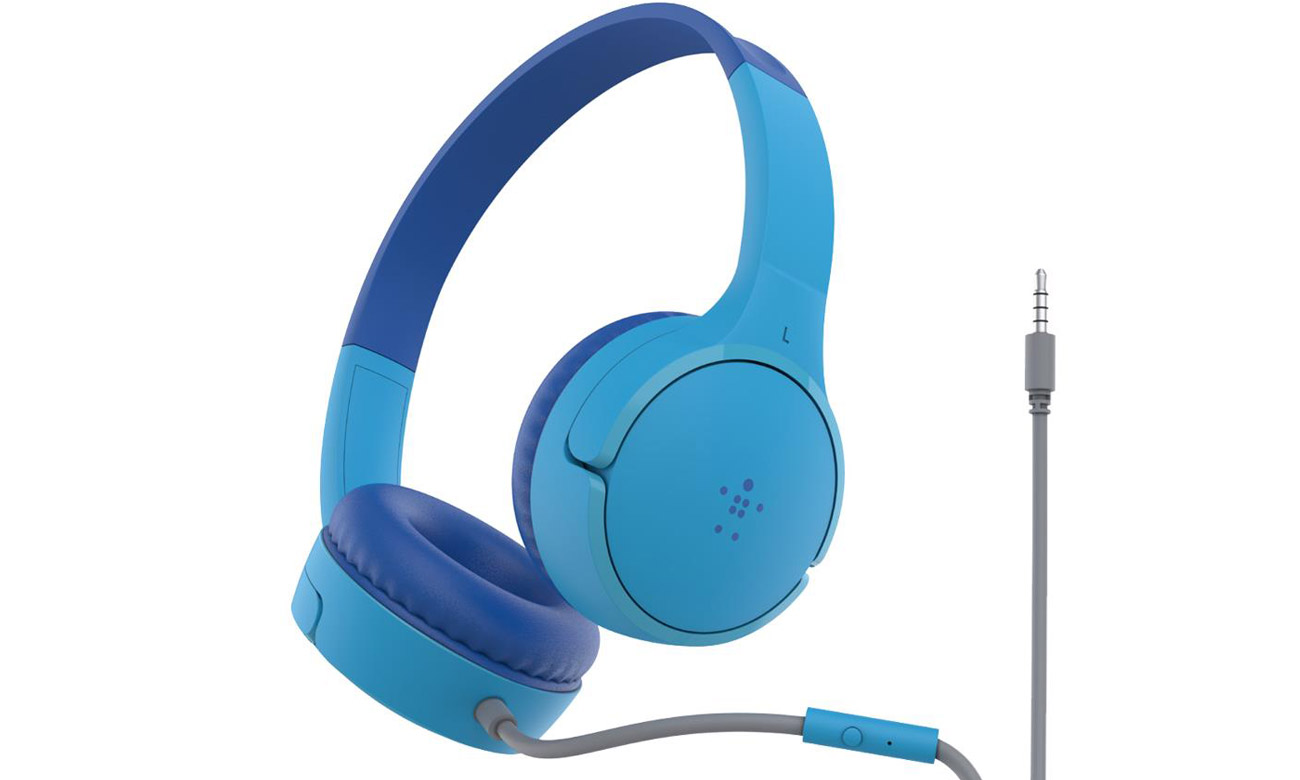 Дитячі навушники Belkin SoundForm Mini Blue - кутовий вид спереду