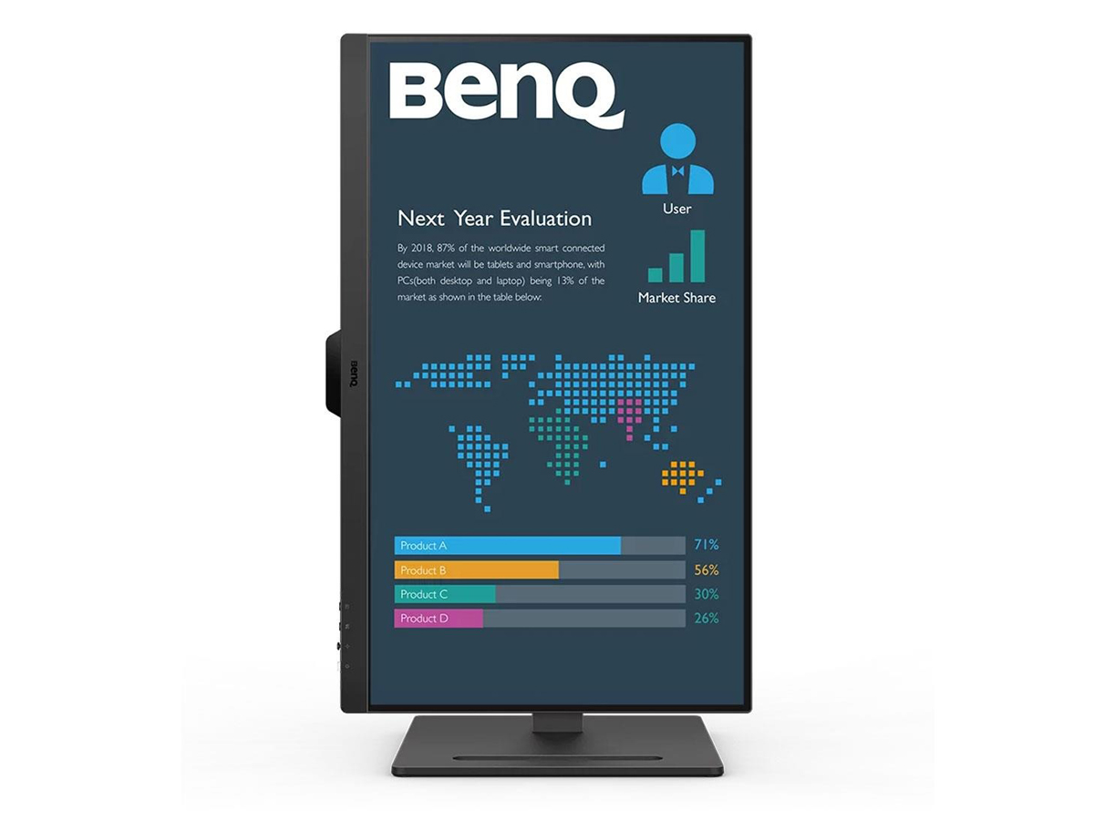 Монитор BenQ BL2790T – вид спереди, экран вертикальный