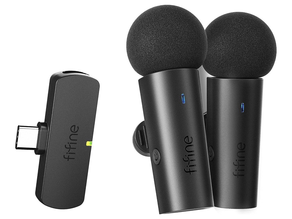Набір з двох петличних мікрофонів Fifine M8 - загальний вигляд