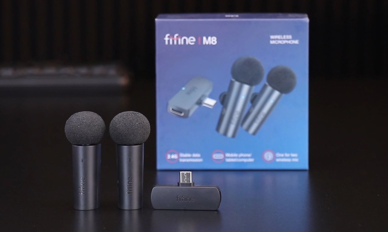 Набір з двох петличних мікрофонів Fifine M8 - графіка Lifestyle