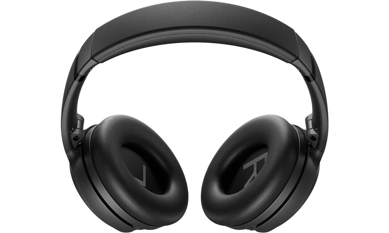 Беспроводные наушники Bose QuietComfort Black – вид спереди под углом