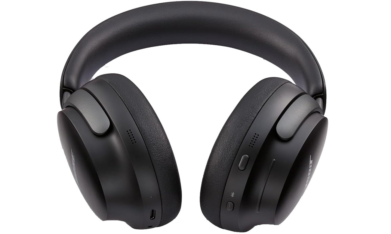 Бездротові навушники Bose QuietComfort Ultra Wireless Headphones Black - вигляд знизу під кутом