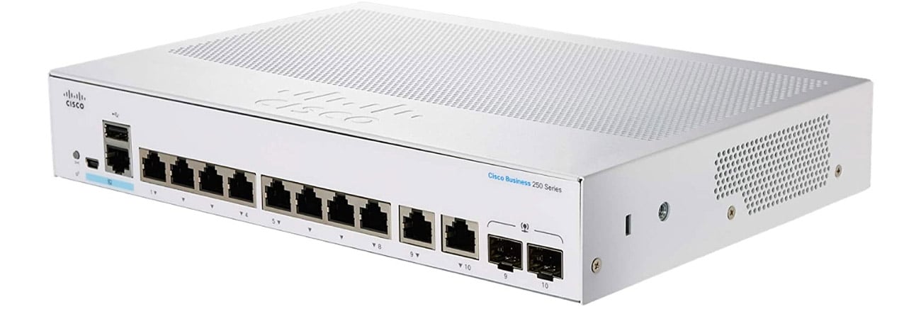 Коммутатор Cisco CBS250-8T-E-2G-EU