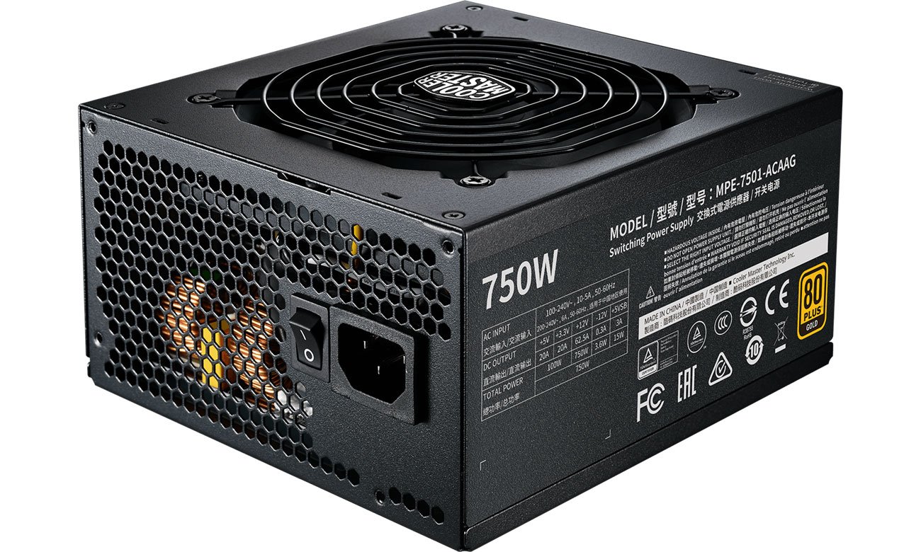 Блок питания для компьютера Cooler Master MWE GOLD-V2 750W 80 Plus Gold MPE-7501-AFAAG-EU