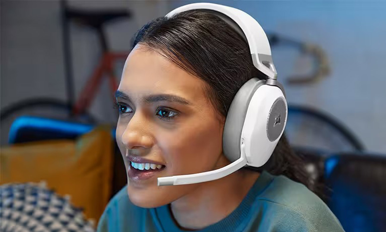 Бездротова гарнітура Corsair HS65 Wireless White - технологія об'ємного звучання Dolby Audio 7.1