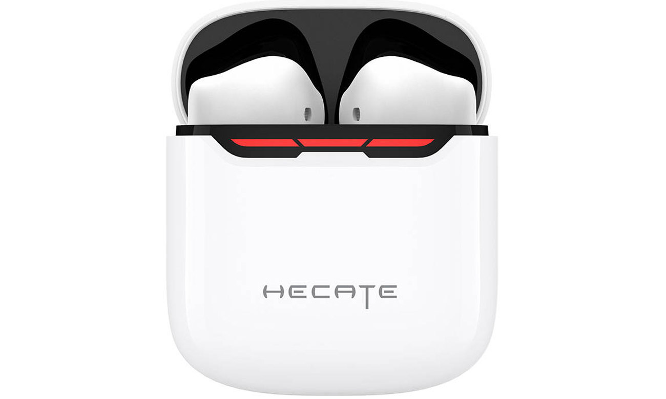 Бездротові навушники Edifier HECATE GM3 Plus White - Вид спереду з футляром