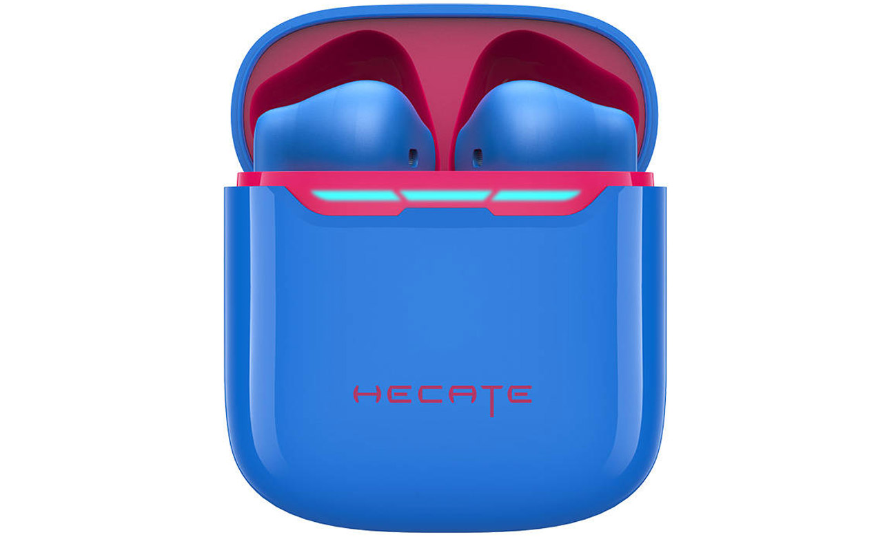 Бездротові навушники Edifier HECATE GM3 Plus Blue - Вид спереду з футляром