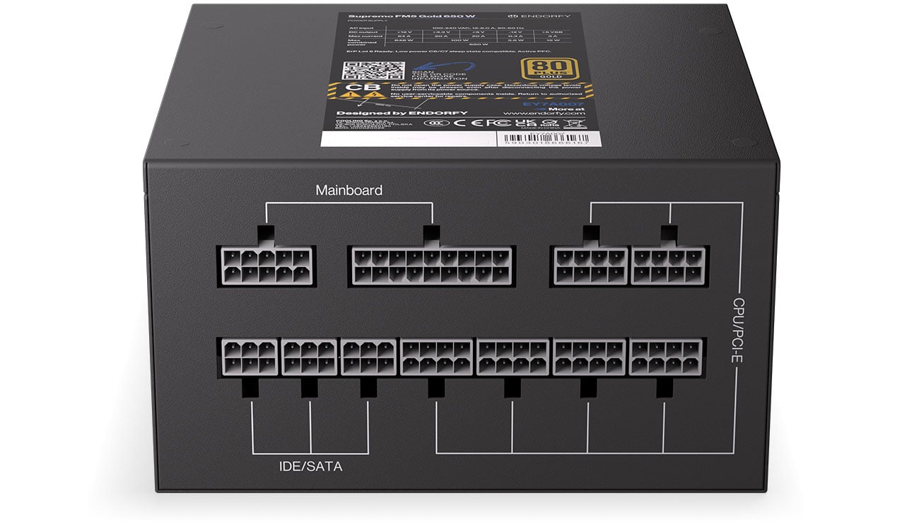 Роз'єми ENDORFY Supremo FM5 650 Вт 80 Plus Gold