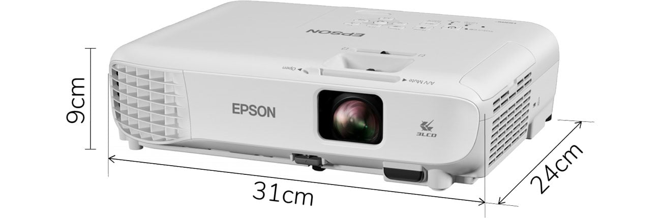 Epson EB-W06 - Розміри