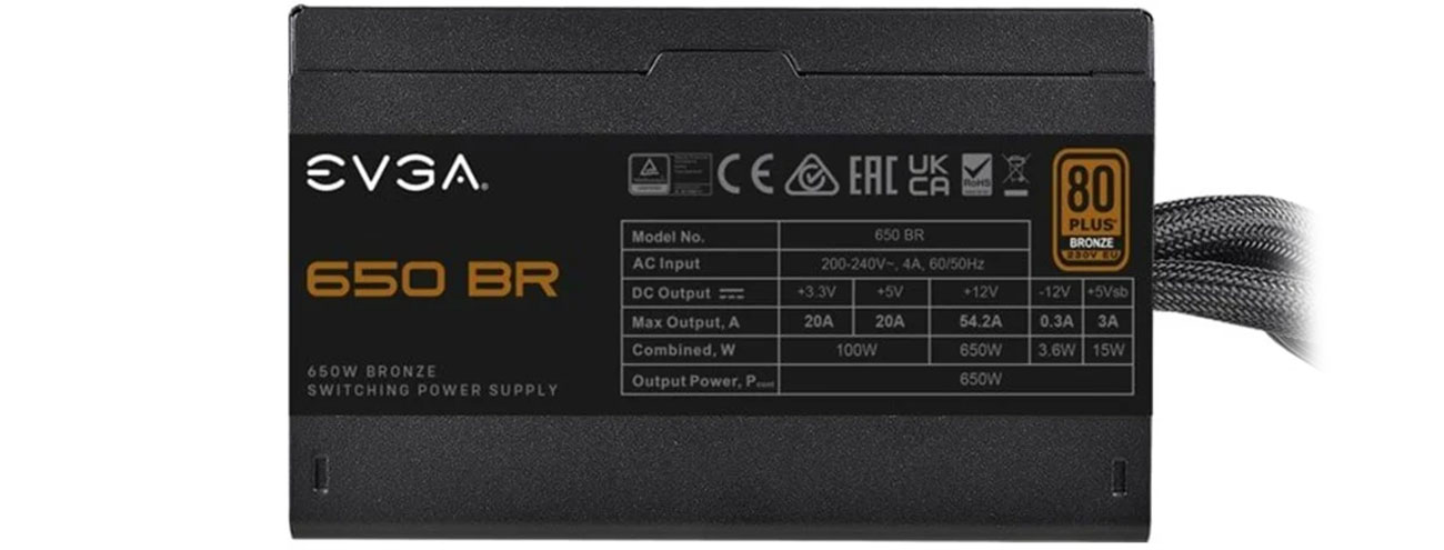 Параметри EVGA BR 650W