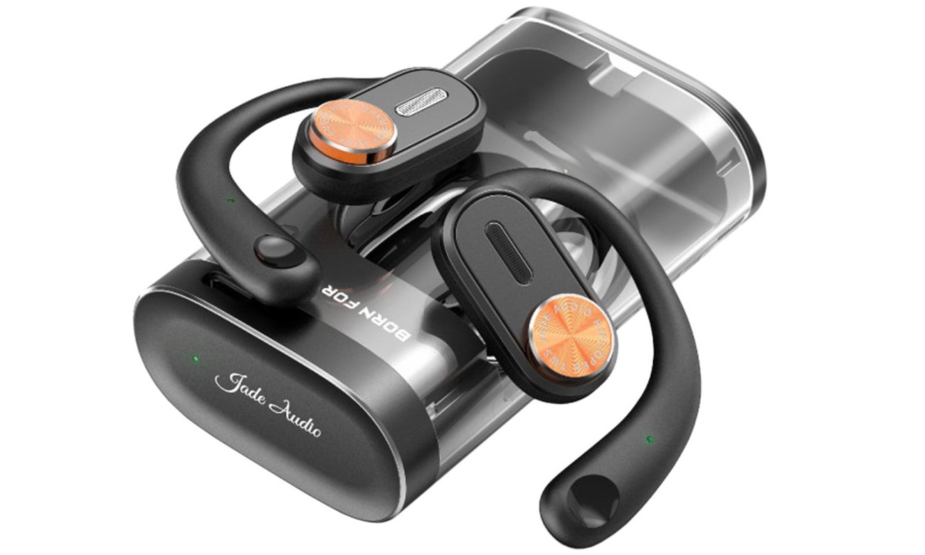 Бездротові навушники FiiO JW1 Black - Загальний вигляд із закритим зарядним кейсом