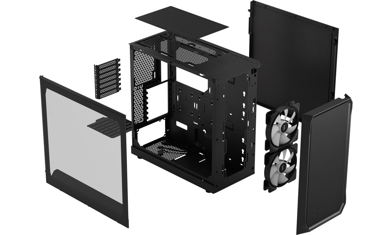 Корпус для комп'ютера Fractal Design Focus 2 RGB Black TG Clear Tint