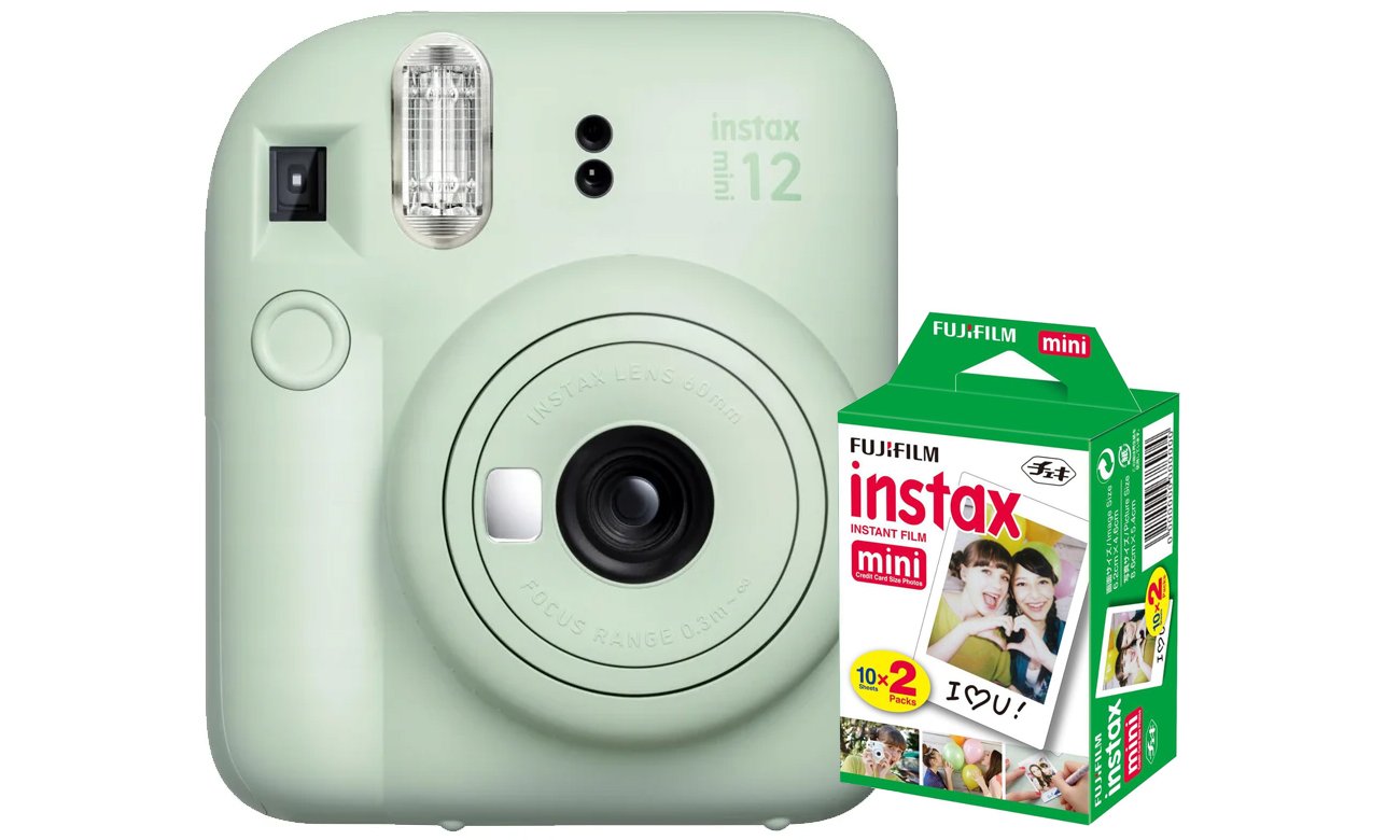 Fujifilm Instax Mini 12 green + картриджі (20 фото)