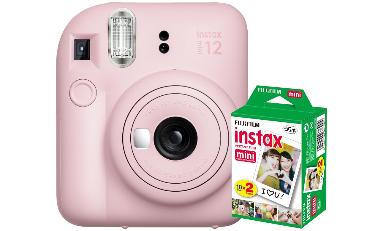 Fujifilm Instax Mini 12 pink + картриджі (20 фото)