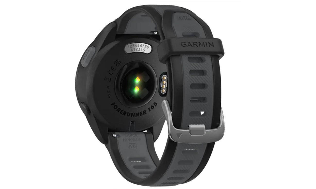 Дно часов Garmin Forerunner 165 черного цвета и сенсор