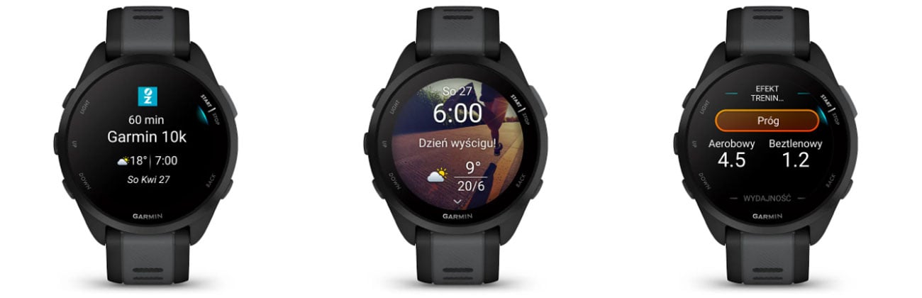 Спортивные часы Garmin Forerunner 165, черные