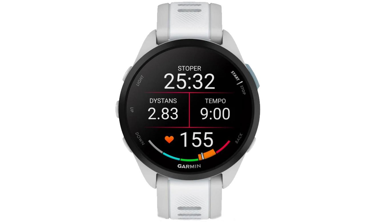 Garmin Forerunner 165 светло-серый и экран активности