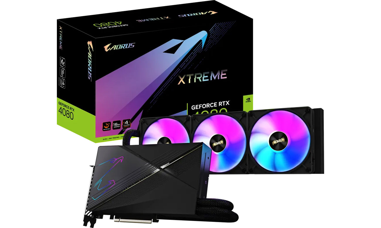 Gigabyte GeForce RTX 4080 AORUS XTREME WATERFORCE 16 ГБ GDDRX6