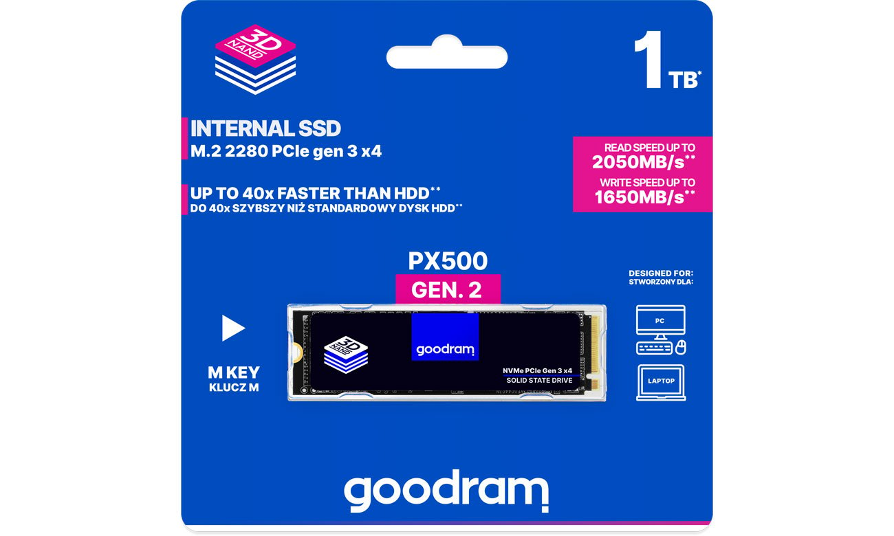 GOODRAM PX500 G2 1 ТБ блистер SSDPR-PX500-01T-80-G2