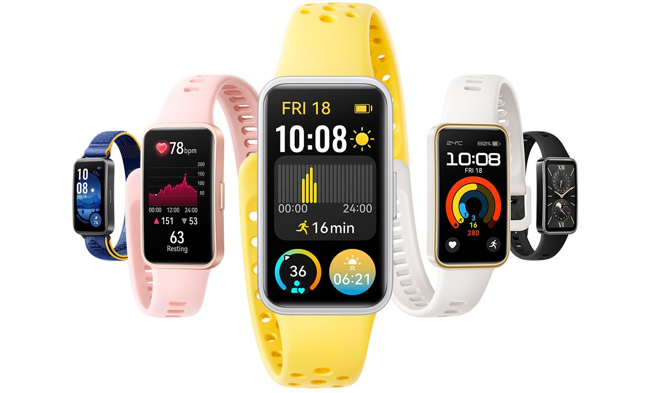 Huawei Band 9 белый и золотой цвета