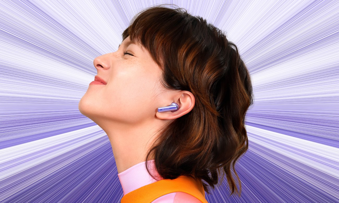 Беспроводные наушники Huawei FreeBuds 6i фиолетовые – графика стиля жизни