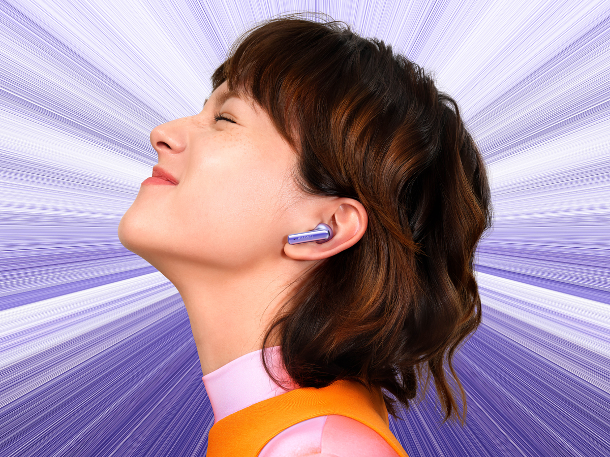 Беспроводные наушники Huawei FreeBuds 6i фиолетовые – графика стиля жизни