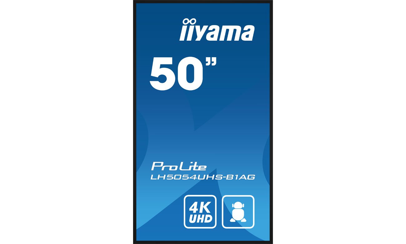 iiyama LH5054UHS-B1AG вид спереду, портретний режим