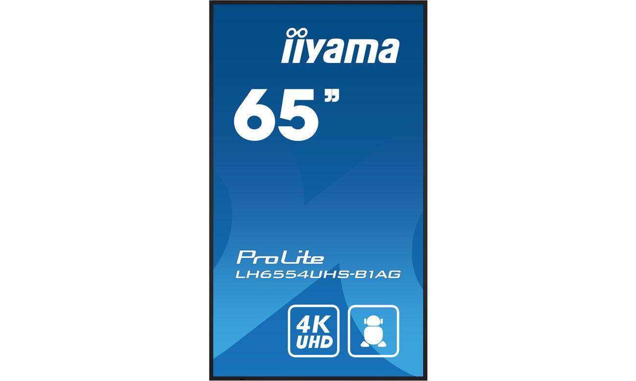 iiyama LH6554UHS-B1AG вид спереду, портретний режим