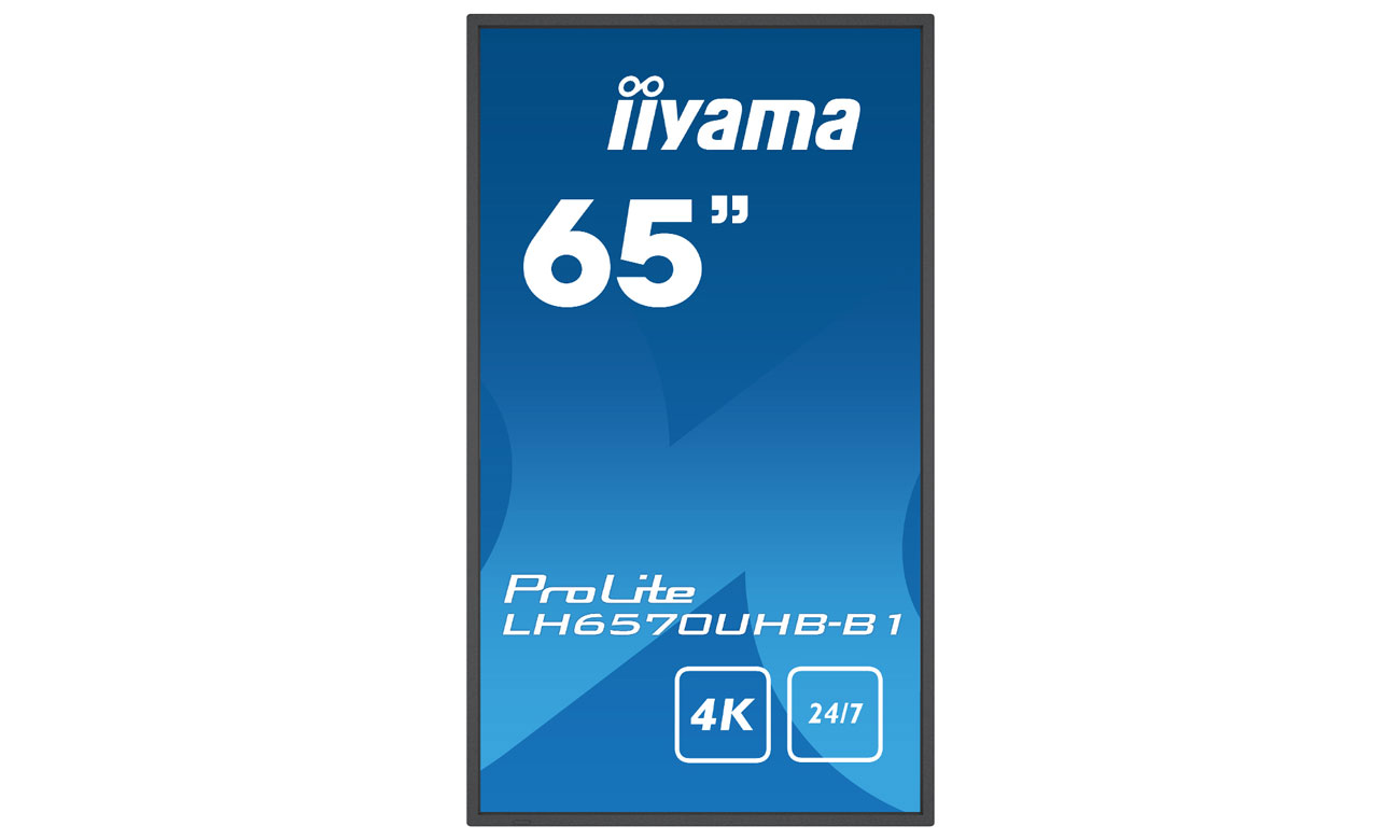 iiyama LH6570UHB-B1 вид спереду, портретний режим