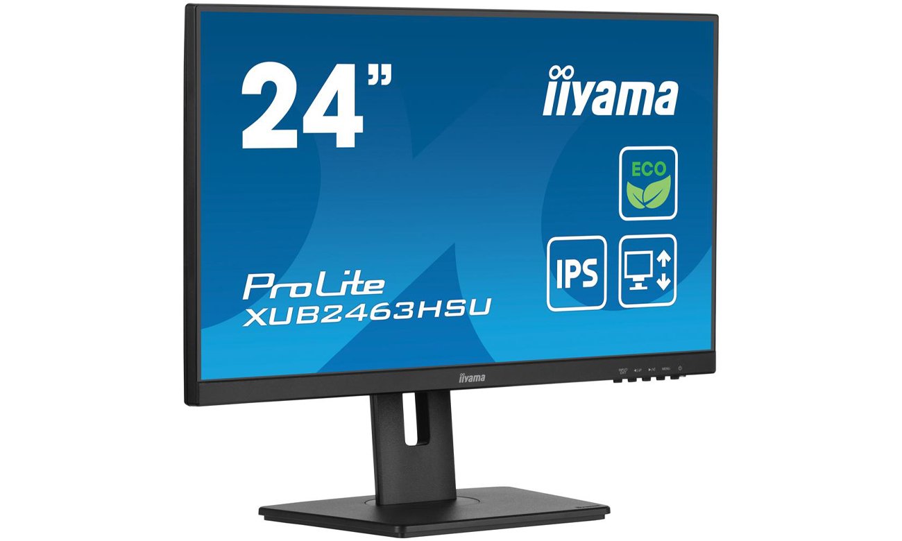 Монитор iiyama ProLite XUB2463HSU-B1 – угловой вид спереди