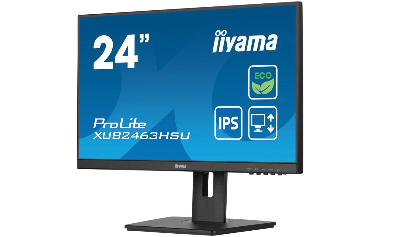 Монитор iiyama ProLite XUB2463HSU-B1 – угловой вид спереди