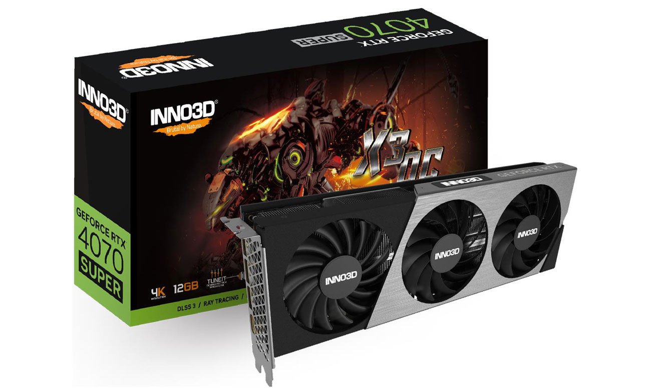 Inno3D GeForce RTX 4070 Super X3 OC 12 ГБ GDDR6X 16 ГБ GDDR6X