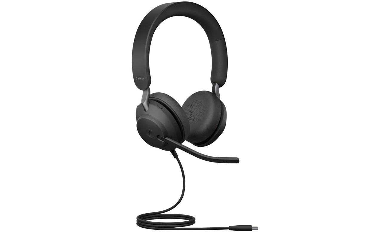 Стереогарнитура MS Jabra Evolve2 40 SE USB-C – вид спереди под углом