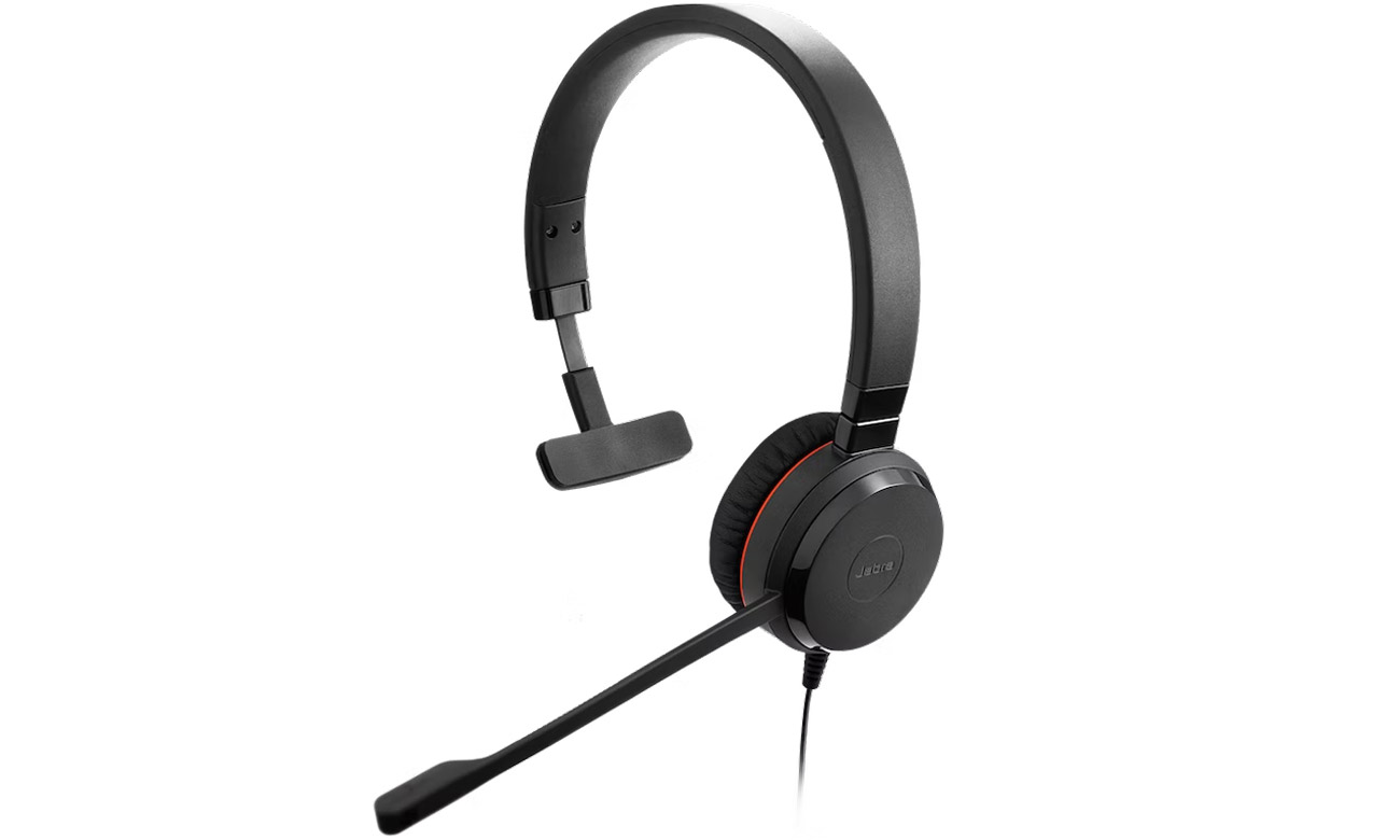 Гарнітура Jabra Evolve 20 Mono USB-C UC – кутовий вид спереду