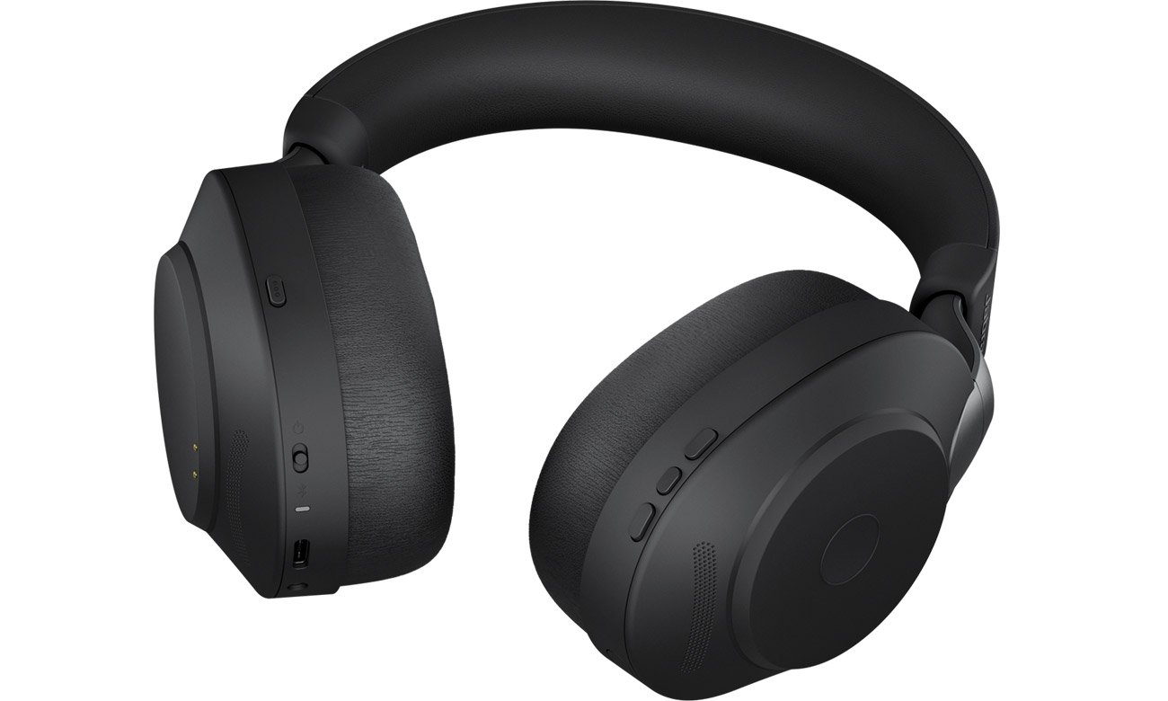 Стереогарнітура Jabra Evolve2 85 UC – вигляд знизу під кутом