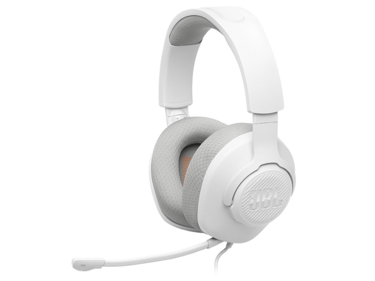 Гарнітура JBL Quantum 100 M2 біла - кутовий вид спереду