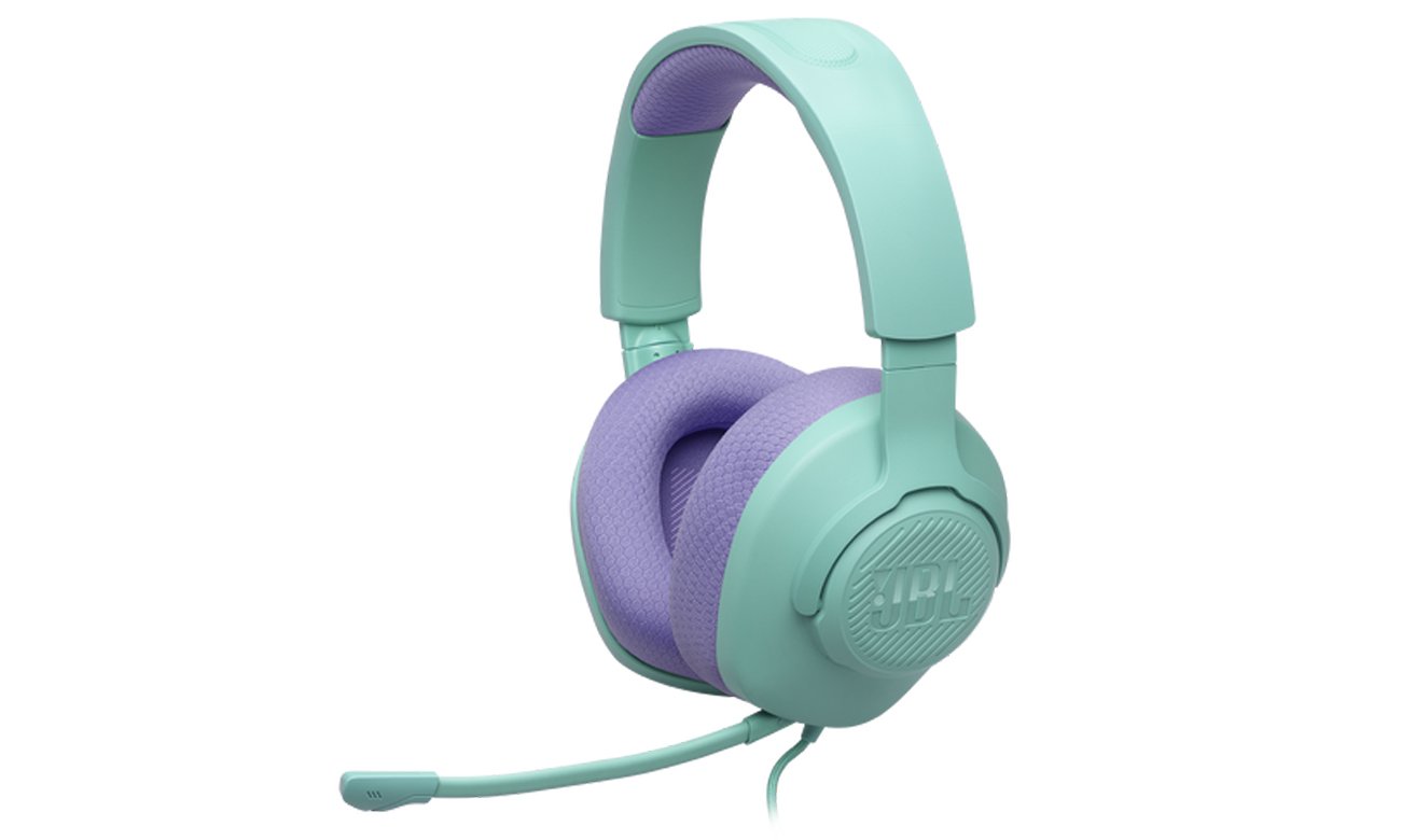 Гарнитура JBL Quantum 100 M2 Turquoise – вид спереди под углом