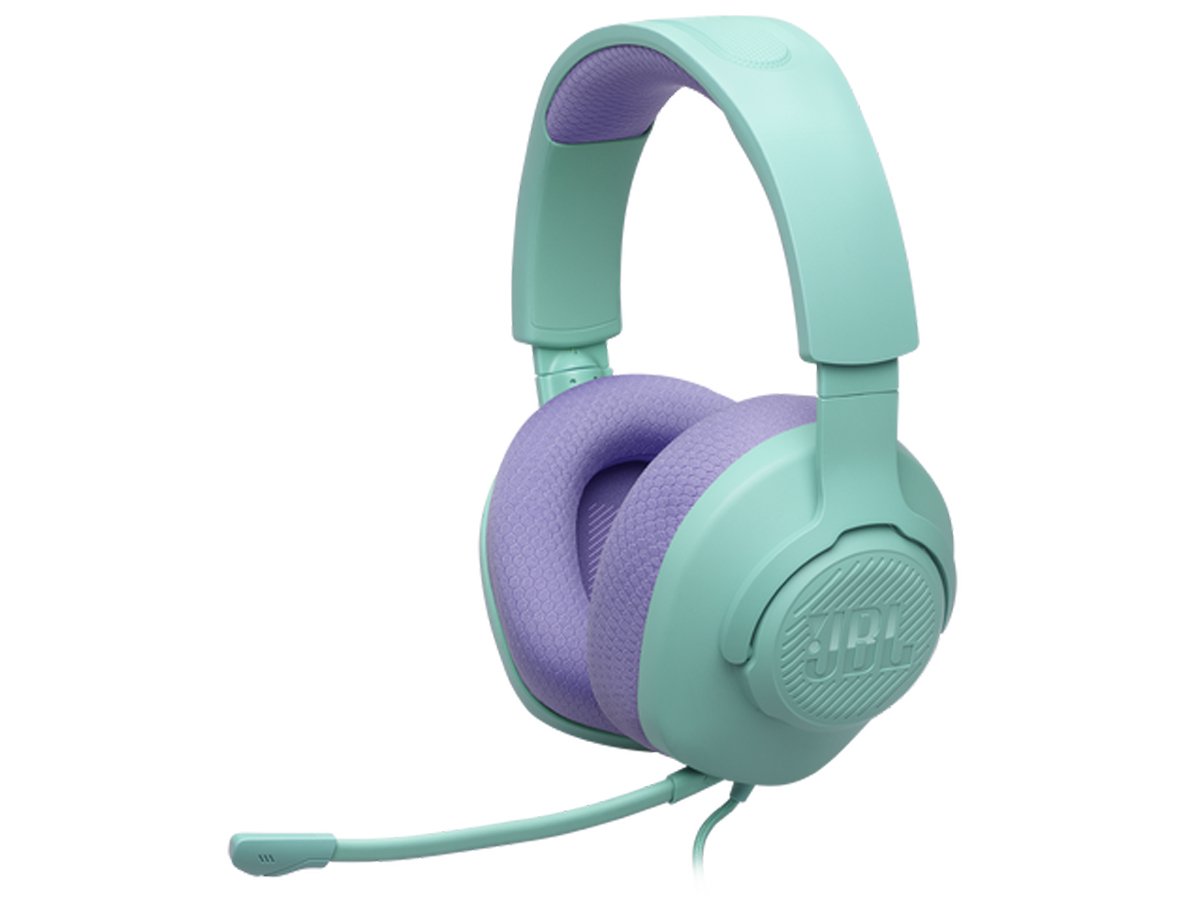 Гарнитура JBL Quantum 100 M2 Turquoise – вид спереди под углом