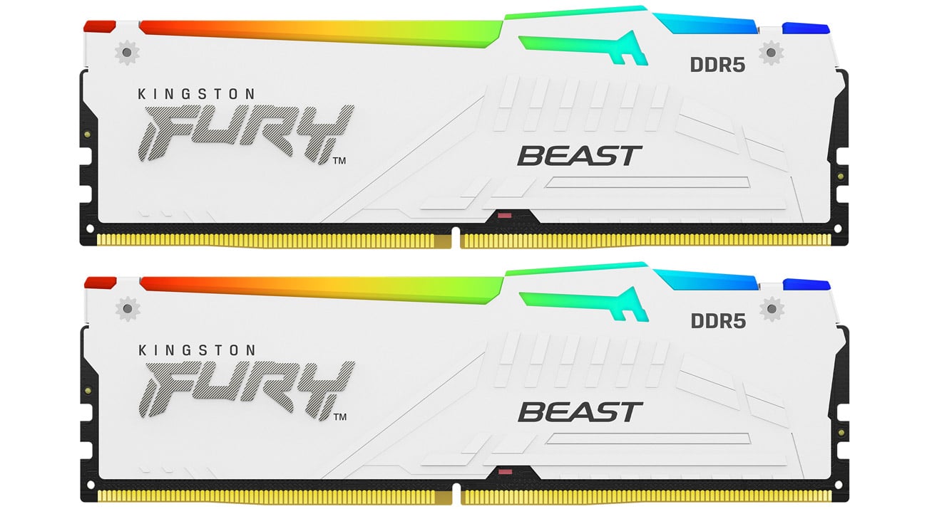 Память Kingston DDR5 64GB 5200MHz CL36 Beast White RGB EXPO RAM