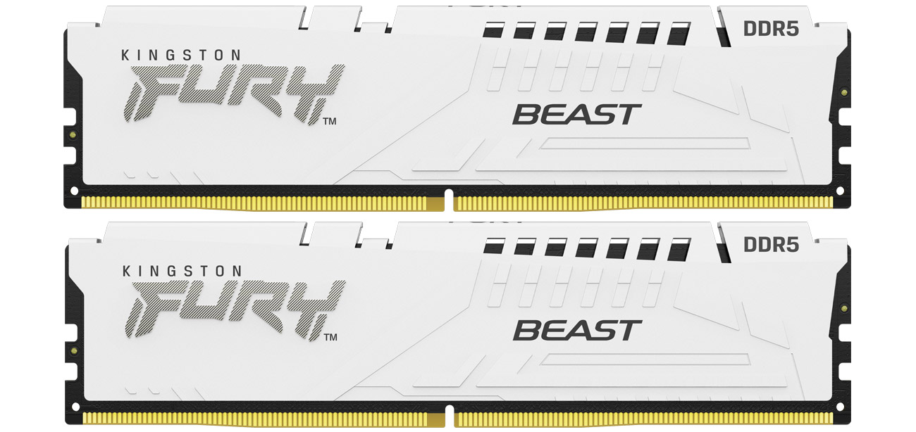 Оперативная память Kingston DDR5 64 ГБ 5200 МГц CL40 Beast White XMP