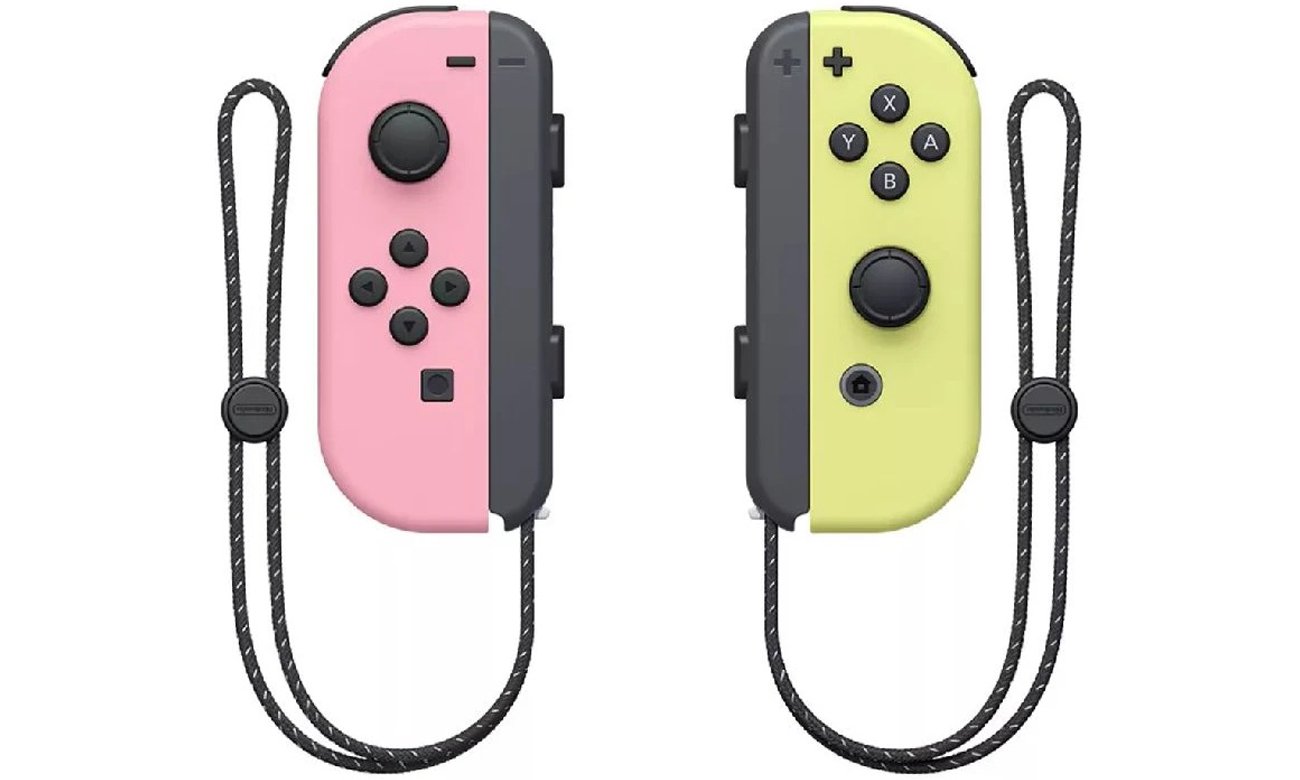 Контроллеры Nintendo Joy-Con Pastel Pink/Pastel Yellow - вид спереди