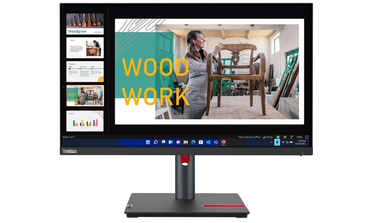 Вигляд спереду Lenovo ThinkVision P24q-30