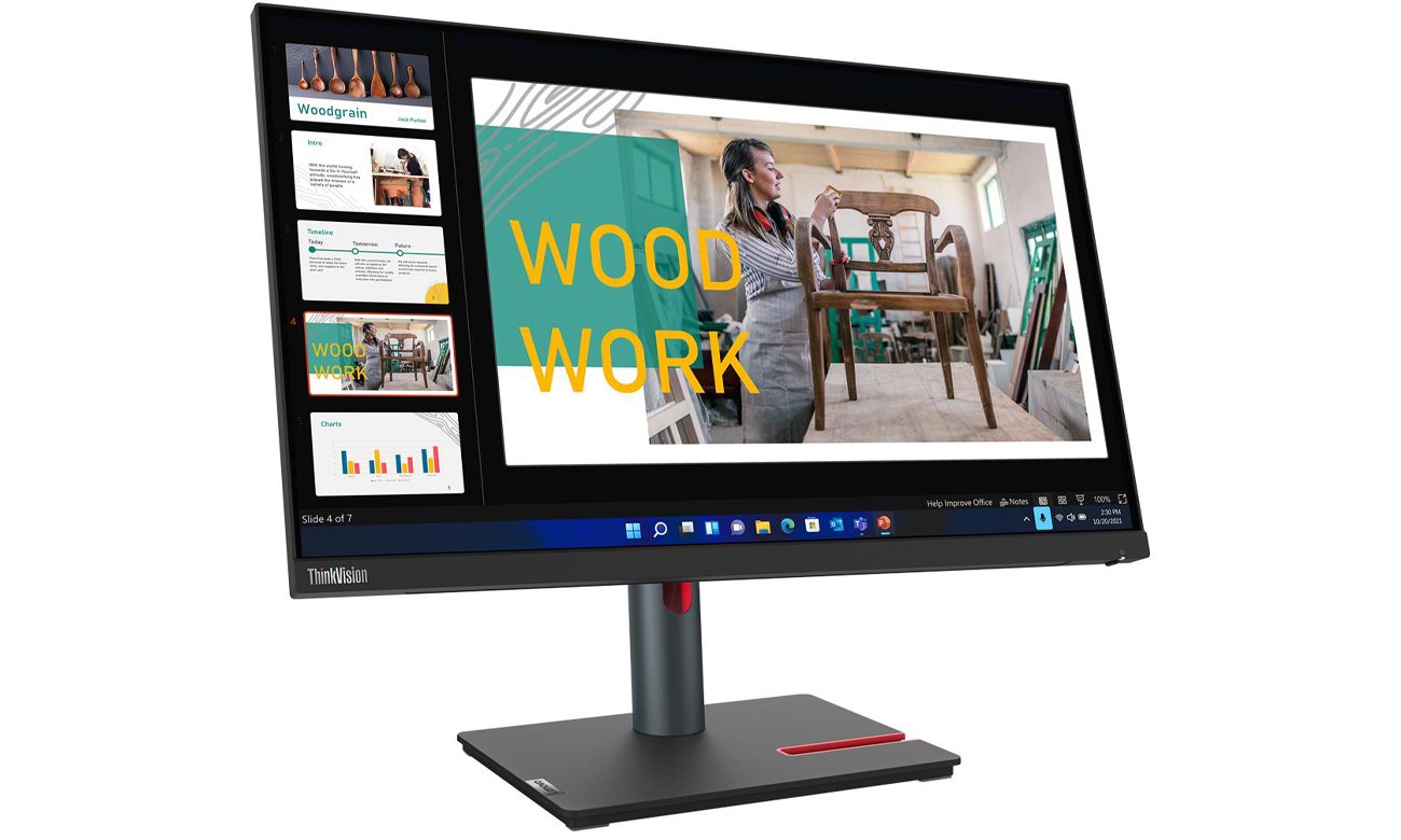 Передній кут огляду Lenovo ThinkVision P24q-30