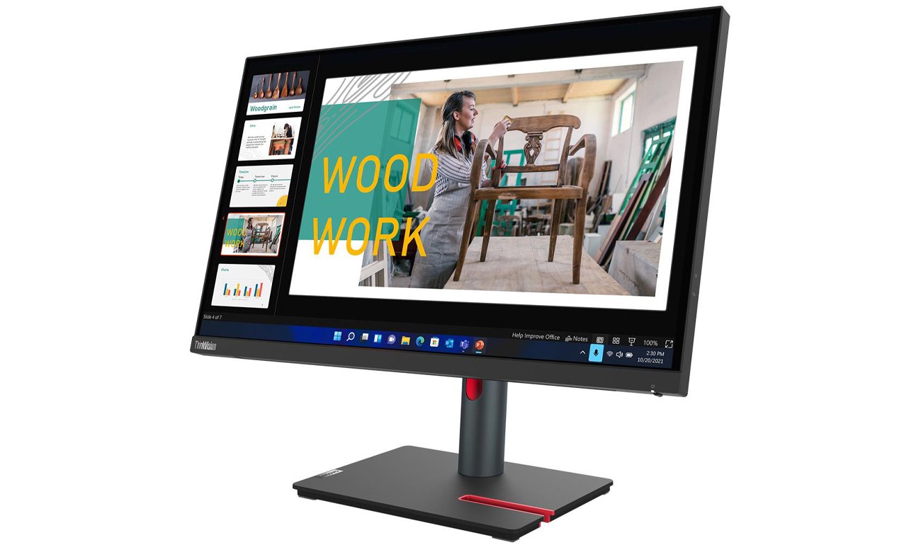 Передній кут огляду Lenovo ThinkVision P24q-30